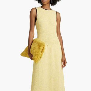 GANNI Bouclé-kit organic cotton-blend midi dress size S NWT